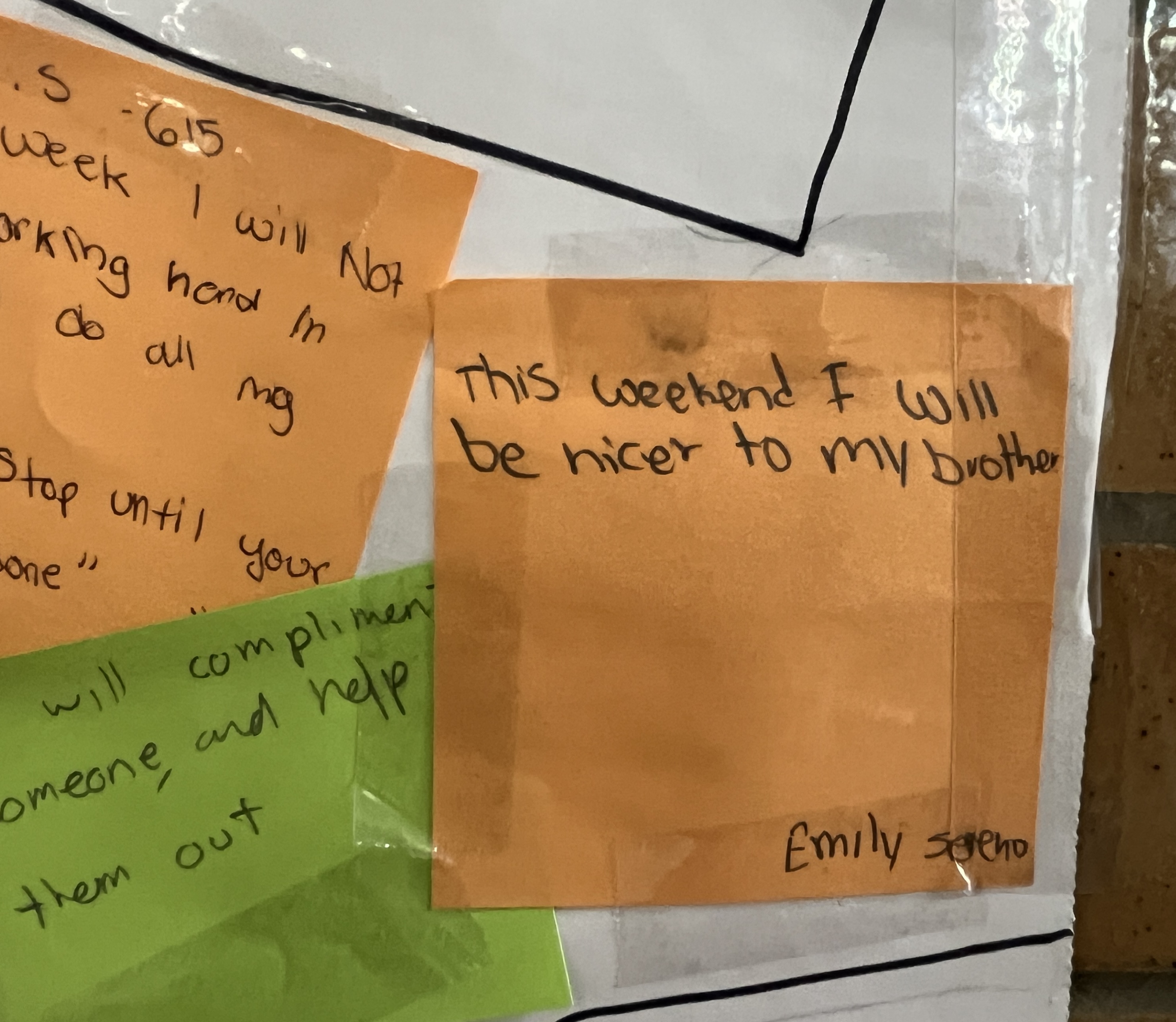 It was also a week including kindness and respect for all. Students posted notes during the week like this. The lunchtime program, created by the nonprofit Beyond Differences, aims to make cafeterias more welcoming by encouraging students to connect with classmates they might not usually sit with. Today’s lunch also featured dancing. (Advance/SILive.com | Jan Somma-Hammel)