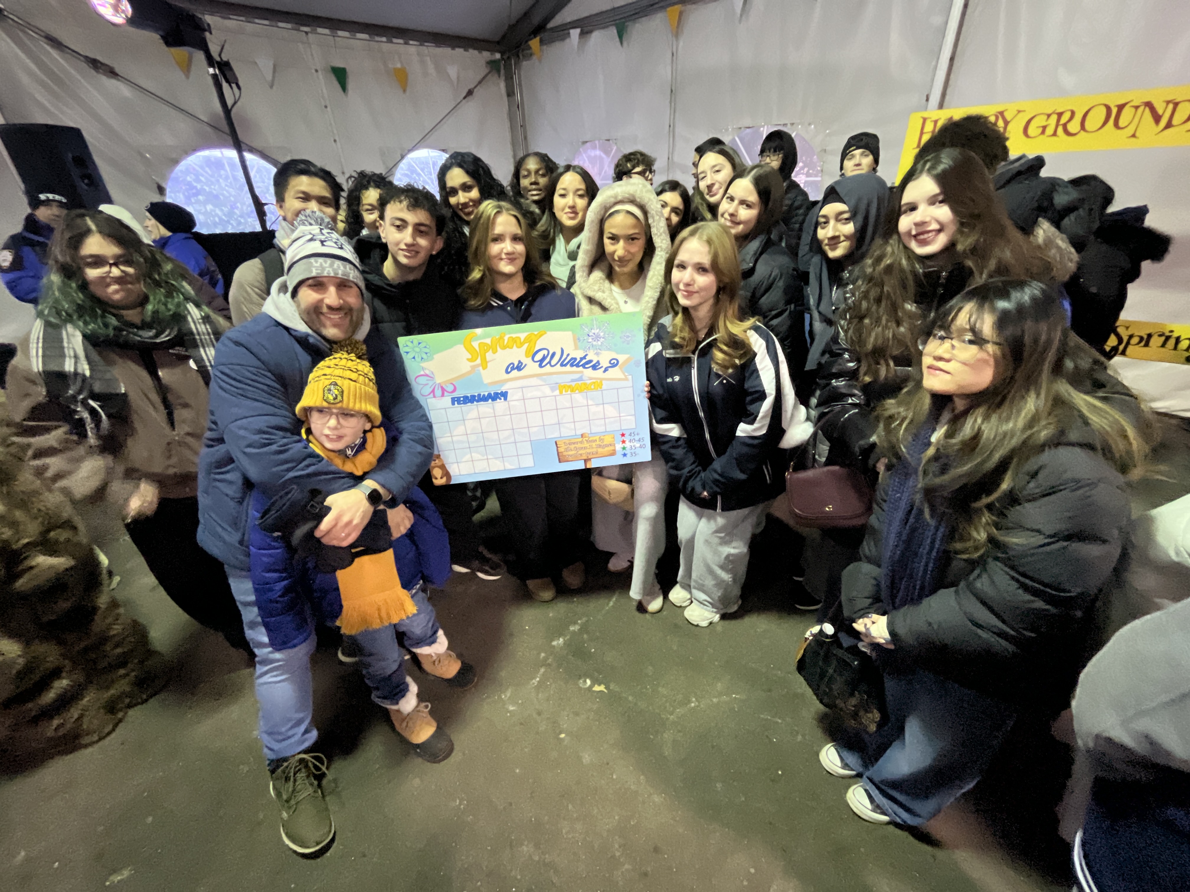 Seen here at the 2026 Groundhog Day event at the Staten Island Zoo are members of the Susan Wagner Weather Club. Chuck predicted six more weeks of winter.(Advance/SILive.com | Jan Somma-Hammel)