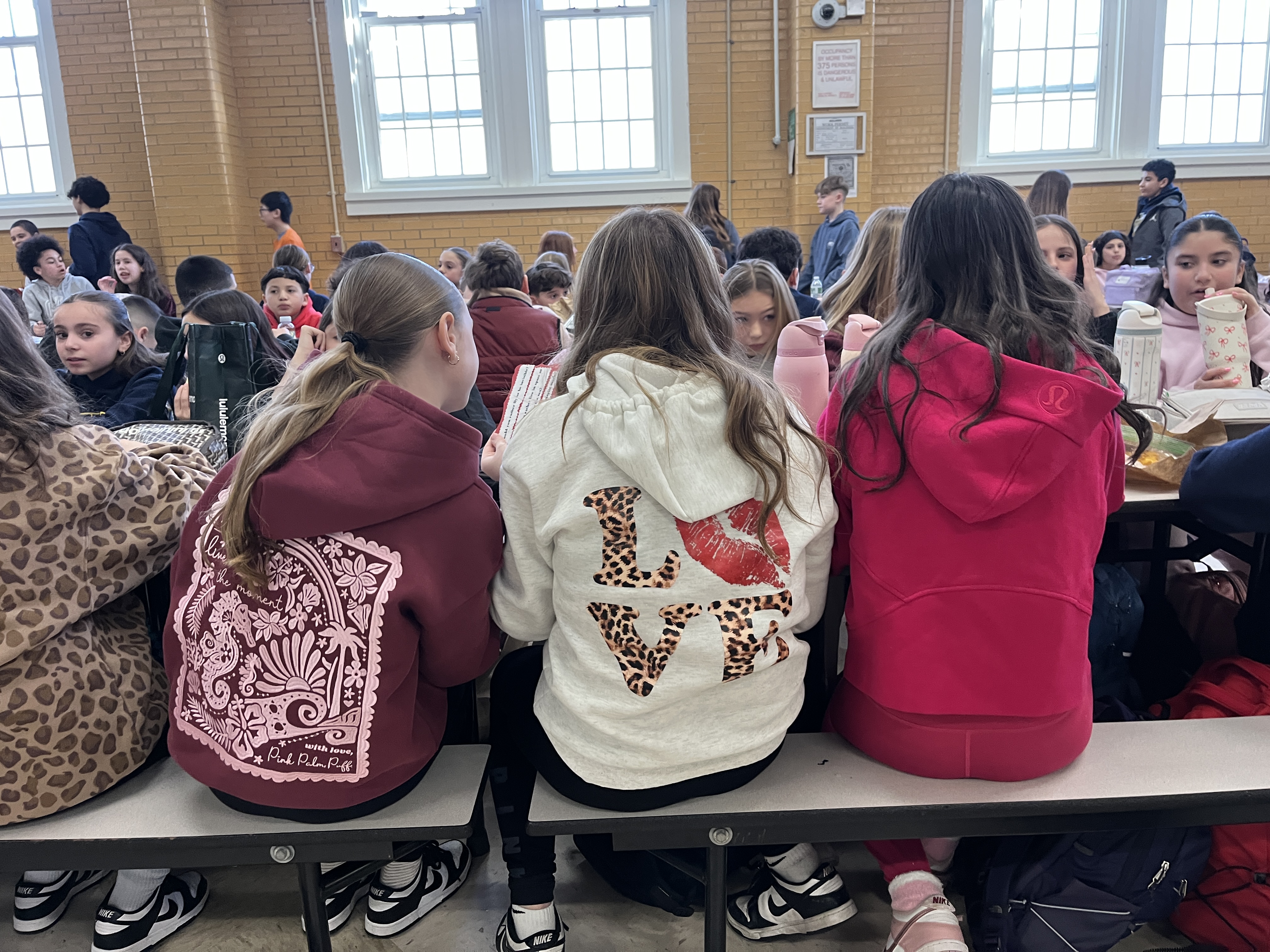 Millions of schools across the United States, including some on Staten Island, like I.S. 34 in Tottenville, took part in National No One Eats Alone Day. The lunchtime program, created by the nonprofit Beyond Differences, aims to make cafeterias more welcoming by encouraging students to connect with classmates they might not usually sit with. Today's lunch also featured dancing. (Advance/SILive.com | Jan Somma-Hammel)