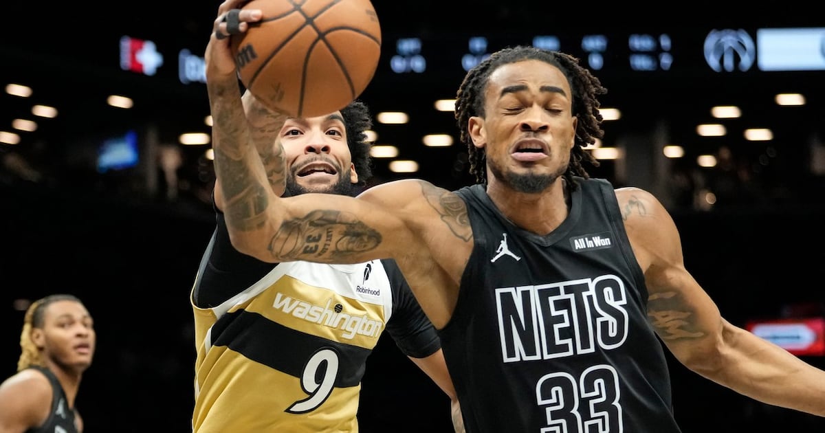 Brooklyn Nets score 80 points in the first half and beat the short-handed Wizards