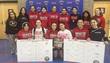 Manhattan High girls wrestling takes runner-up at regionals