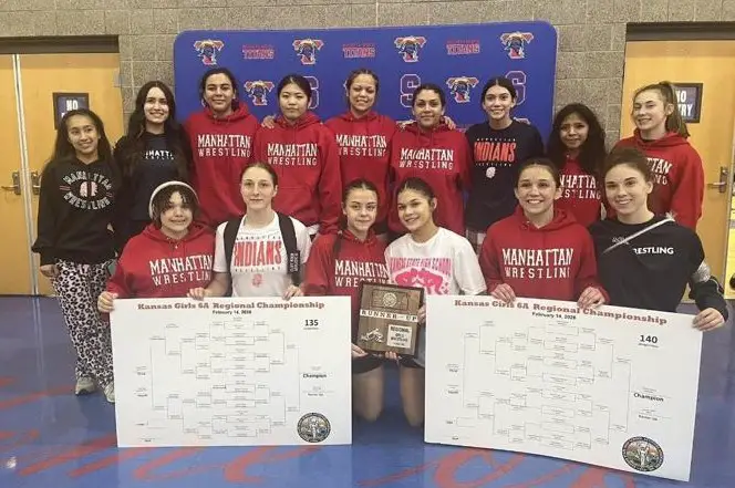 Manhattan High girls wrestling takes runner-up at regionals
