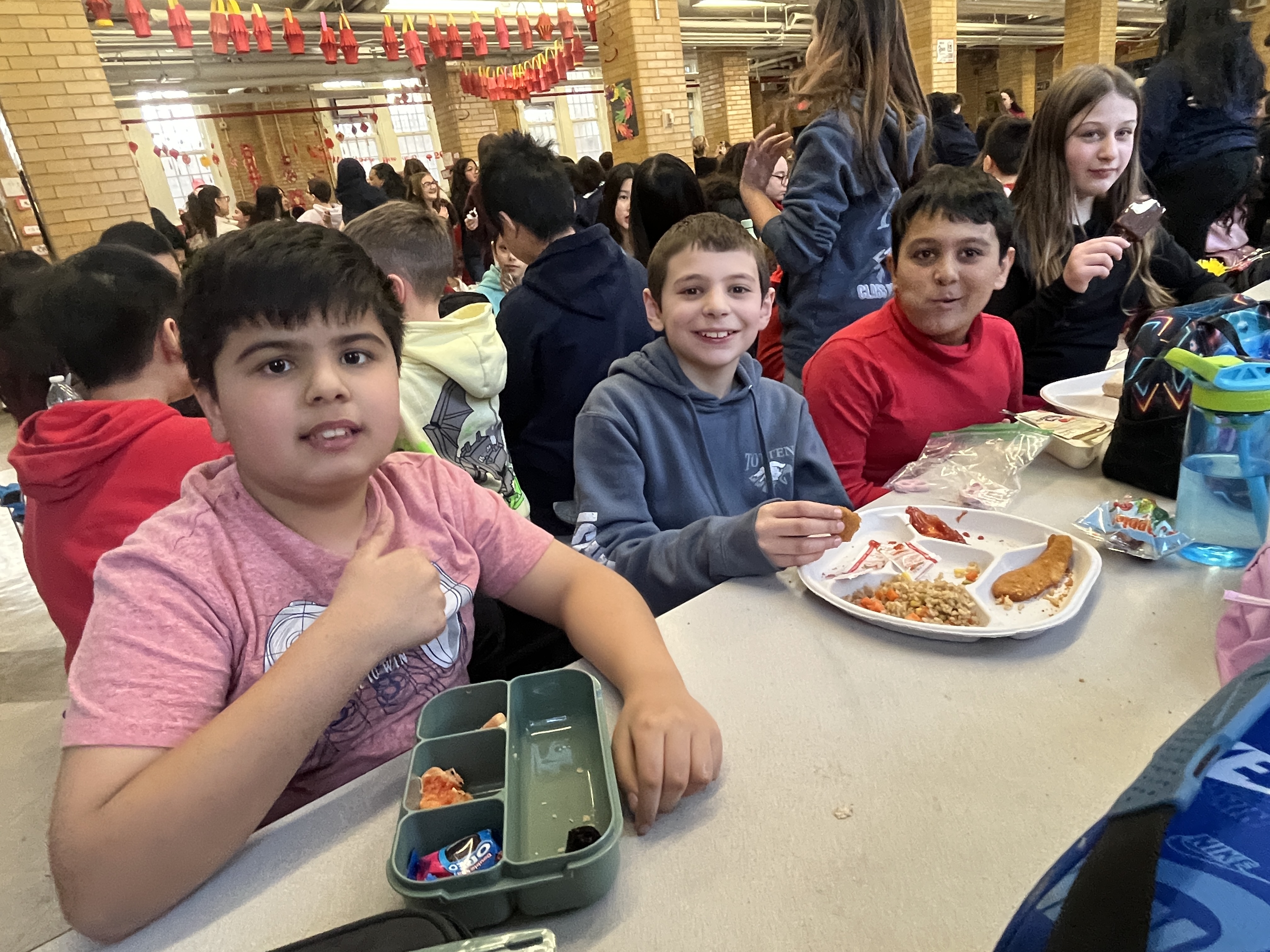 Millions of schools across the United States, including some on Staten Island, like I.S. 34 in Tottenville, took part in National No One Eats Alone Day. The lunchtime program, created by the nonprofit Beyond Differences, aims to make cafeterias more welcoming by encouraging students to connect with classmates they might not usually sit with. Today's lunch also featured dancing. (Advance/SILive.com | Jan Somma-Hammel)