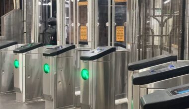 new fare gates at 23rd Street-Baruch College