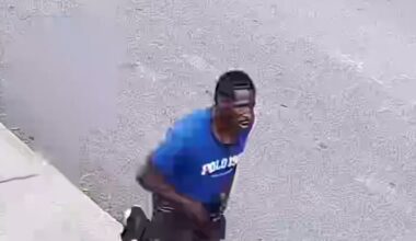 Charles Saunders is caught on a surveillance camera fleeing the scene of a double-murder in Hardeeville, S.C., in June 2024.