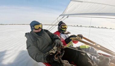 Freezing cold means fun times for Queens ice sailors