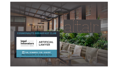 Legal Innovators New York Breakfast – Tues, March 10 – Artificial Lawyer