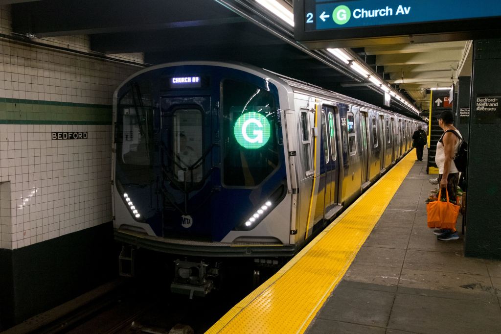 Youths move parked G subway train, accidentally connect it to another train