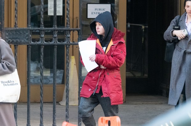 Megan Horne leaves Brooklyn Criminal Court on Thursday, February 5, 2026. 