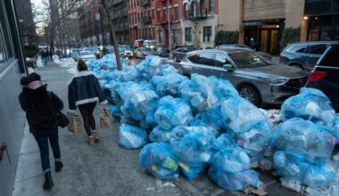 Garbage piles up on NYC streets along with snow as storm vexes sanitation department – The Morning Sun