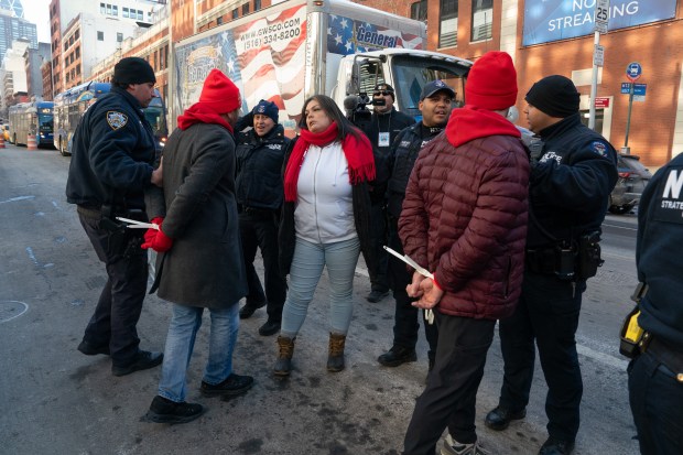 Striking nurses are arrested during a protest outside Mount Sinai Health System on W. 57th St. in Manhattan on Thursday, Feb. 5, 2026. (Barry Williams/ New York Daily News)
