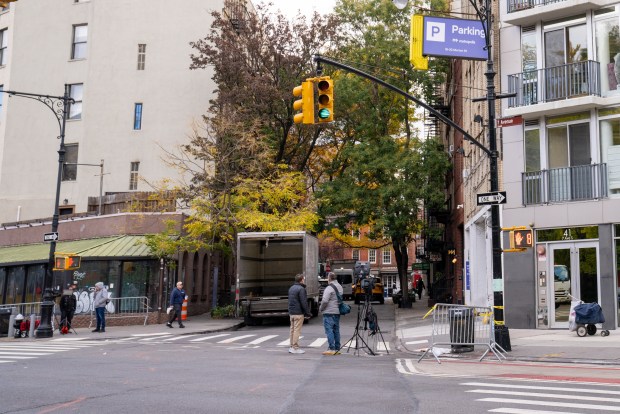 A driver of a black GMC Savana was zipping west against traffic on Morton St. when he struck a 27-year-old victim in the crosswalk at Seventh Ave. South in Manhattan on Thursday, Nov. 6, 2025. (Theodore Parisienne / New York Daily News)