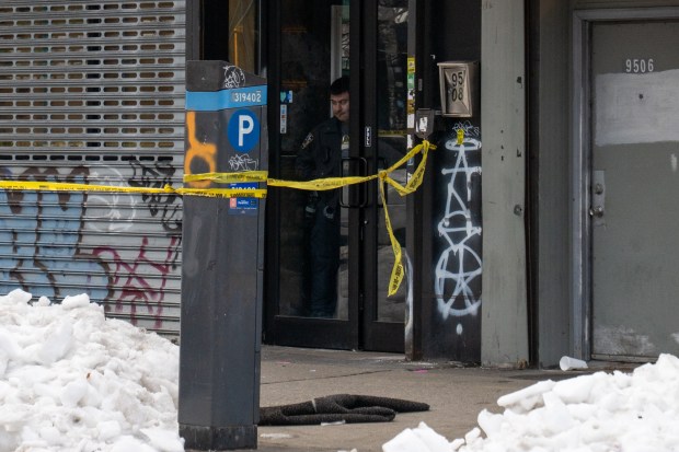 A 30-year-old man was shot in the head inside the Quilox Restaurant and Lounge on Church Ave. near 95th St. in East Flatbush, Brooklyn on Saturday, Feb. 14, 2026. (Theodore Parisienne / New York Daily News)