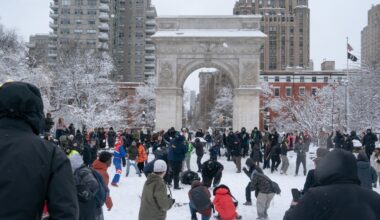 Advocates demand arrests after NYPD officers pelted with snowballs at West Village park