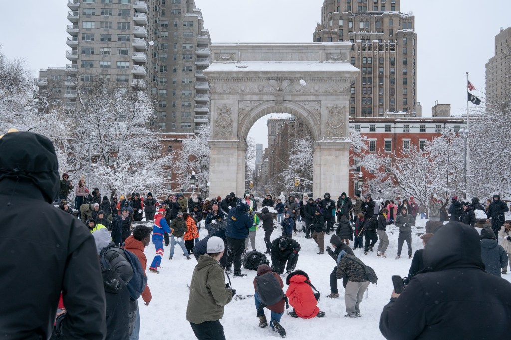 Advocates demand arrests after NYPD officers pelted with snowballs at West Village park
