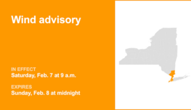 NY weather: Wind advisory affecting part of New York Saturday and Sunday – winds gusting up to 50 mph