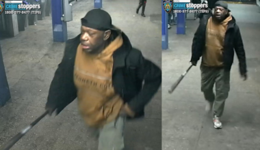 A man is wanted for the beating of a Bronx subway rider last week with a baseball bat.