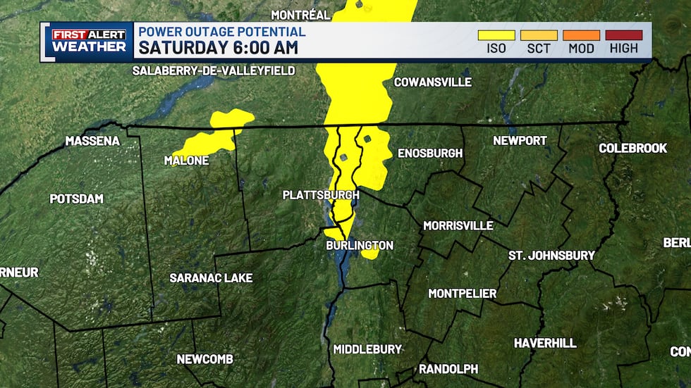 WCAX Power Outage Potential