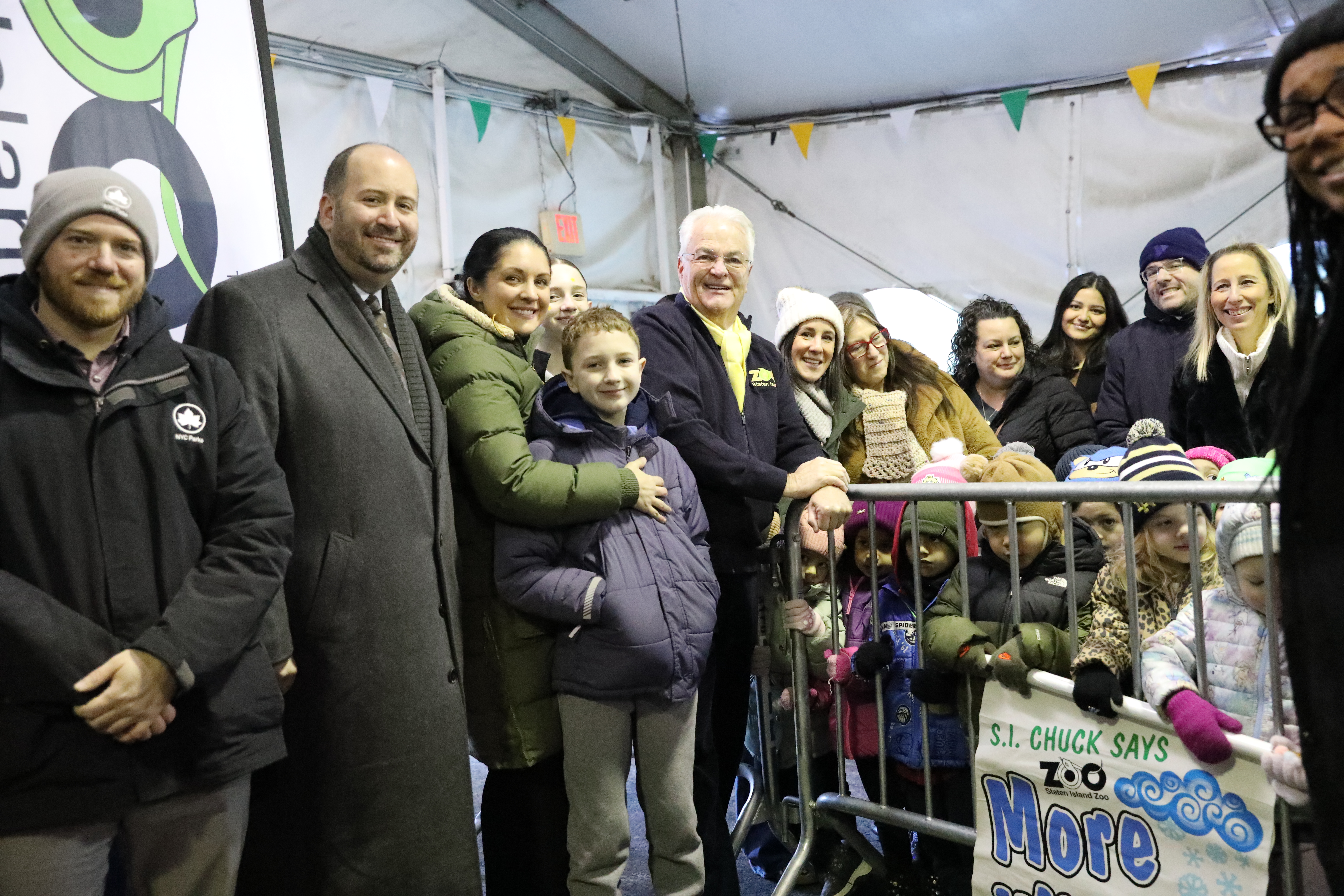 Seen here at the 2026 Groundhog Day event at the Staten Island Zoo are local elected officials and zoo supporters. (Advance/SILive.com | Jan Somma-Hammel)