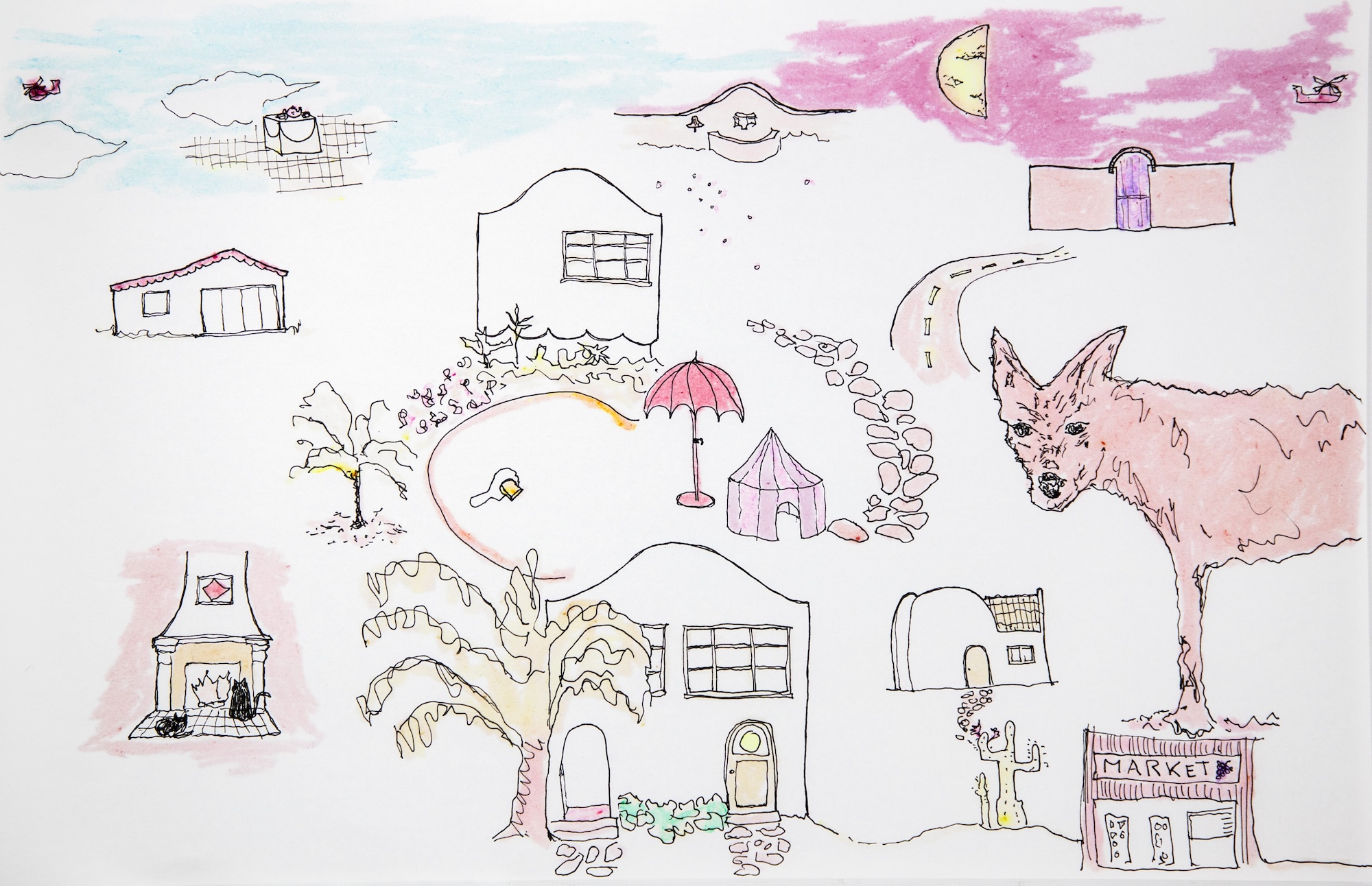 a peculiar garden map sketch