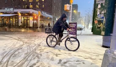 Snowfall intensifies in Northeast, with many stuck at home under blizzard warnings and travel bans