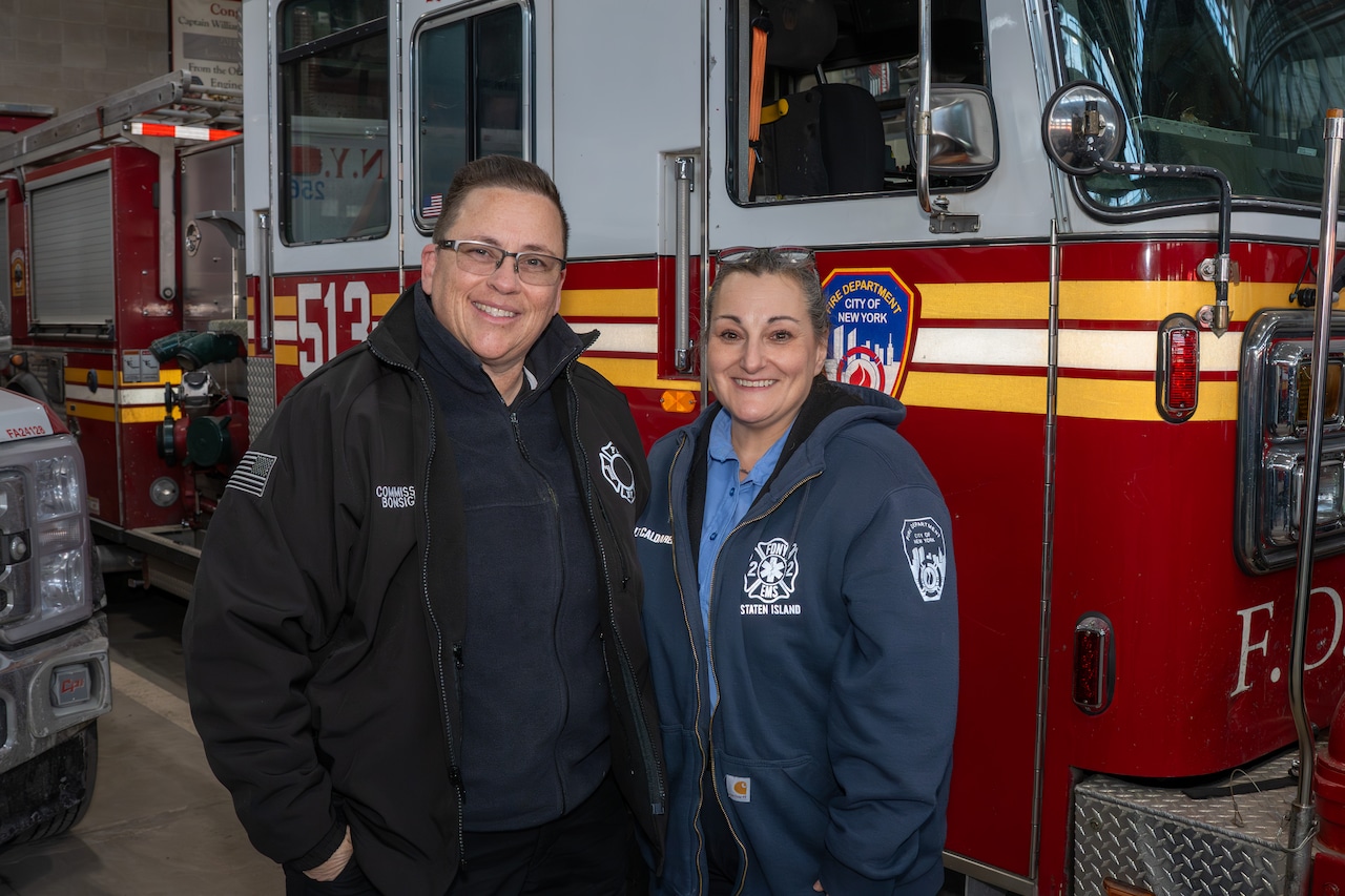 Mayor Zohran Mamdani thanks firefighters and EMS personnel for keeping New Yorkers safe during the cold snap