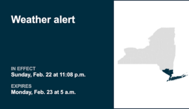 NY weather: Weather alert active for part of New York until early Monday morning