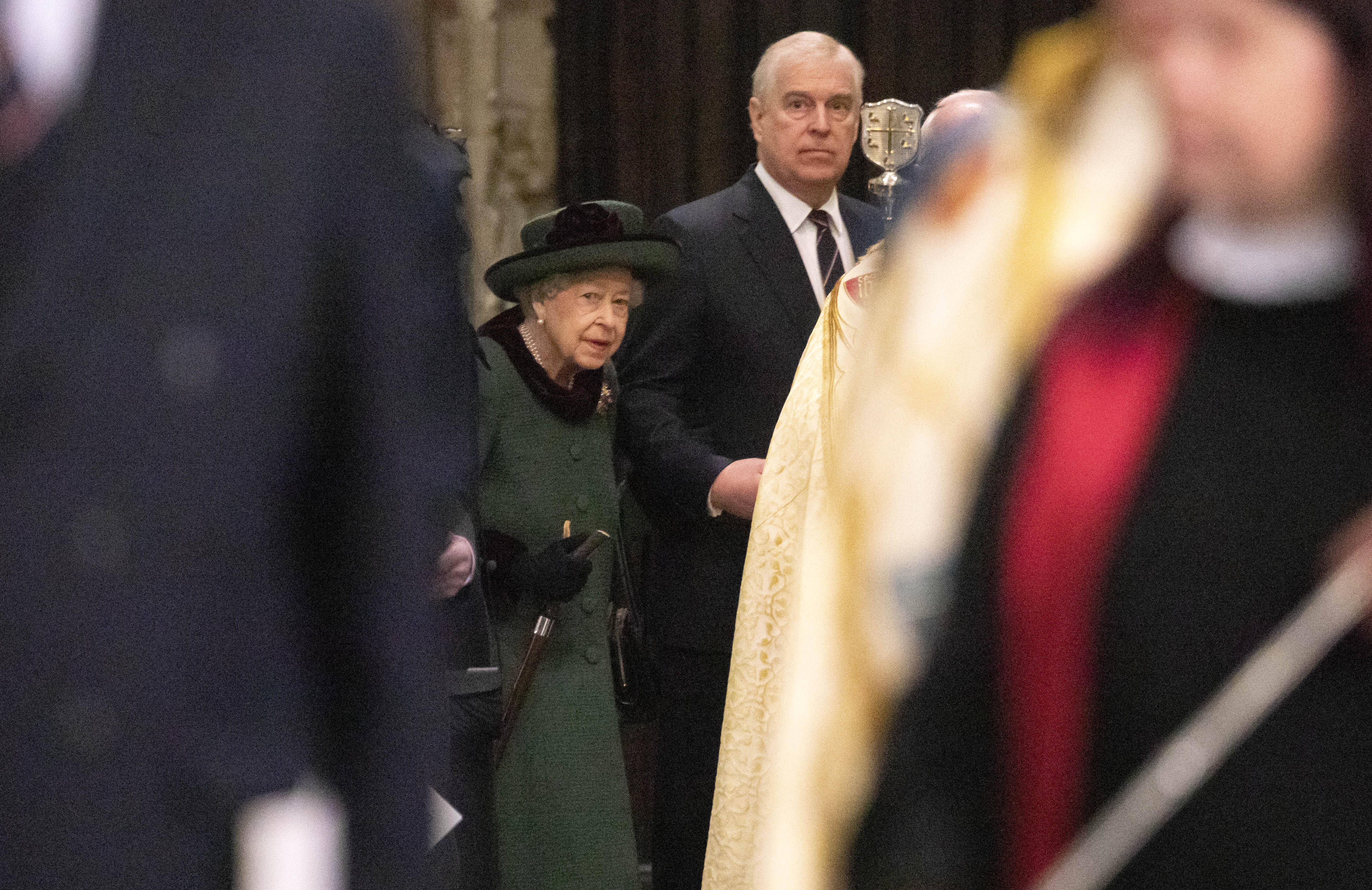Queen Elizabeth II and Prince Andrew at Royal Ascot at Ascot Racecourse on June 22, 2019