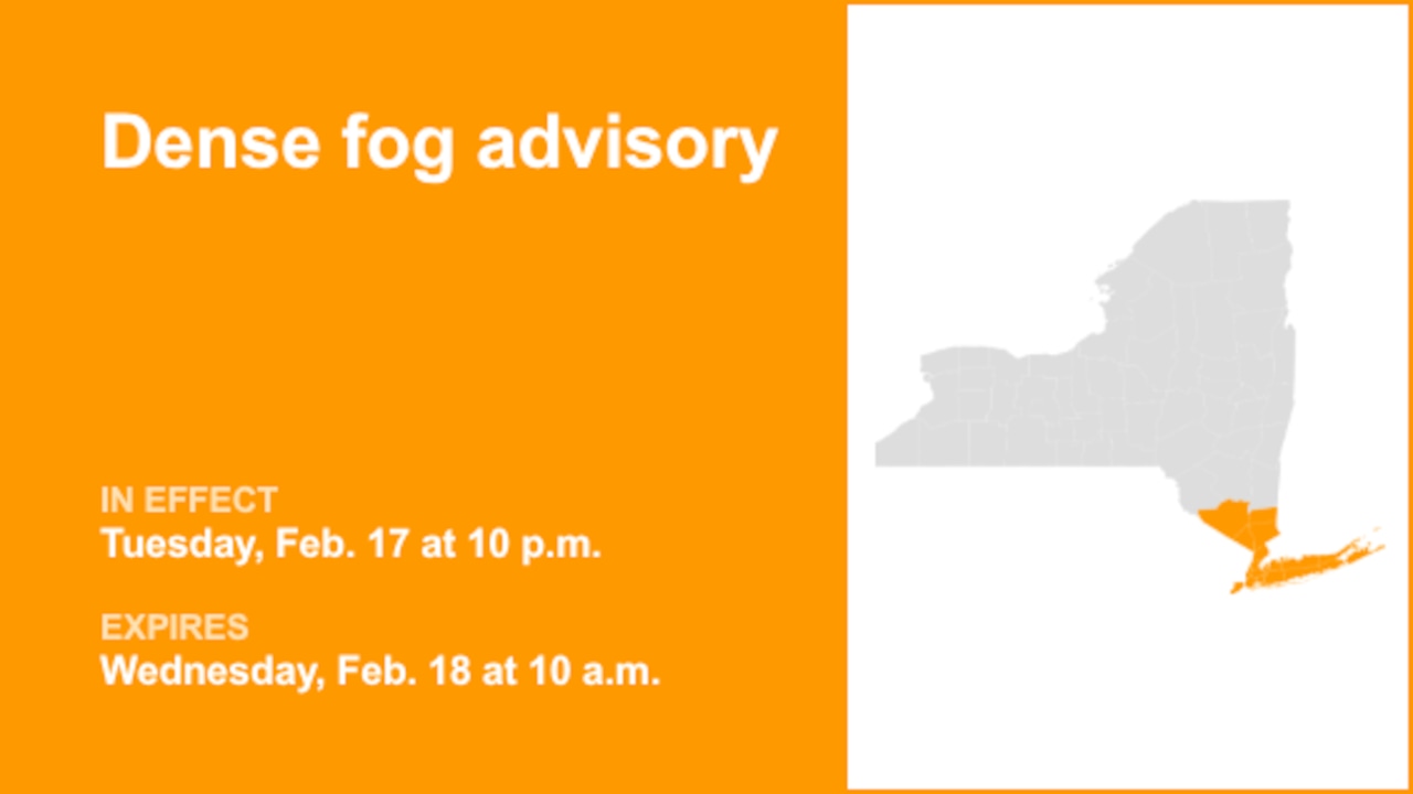 NY weather: Dense fog advisory in place for part of New York until Wednesday morning – quarter mile visibility