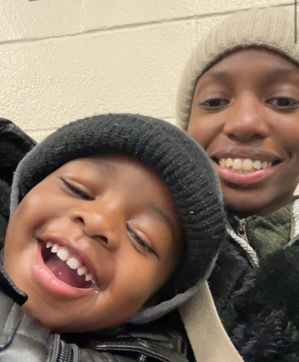 Cyndy Williams and her son, Maliek.