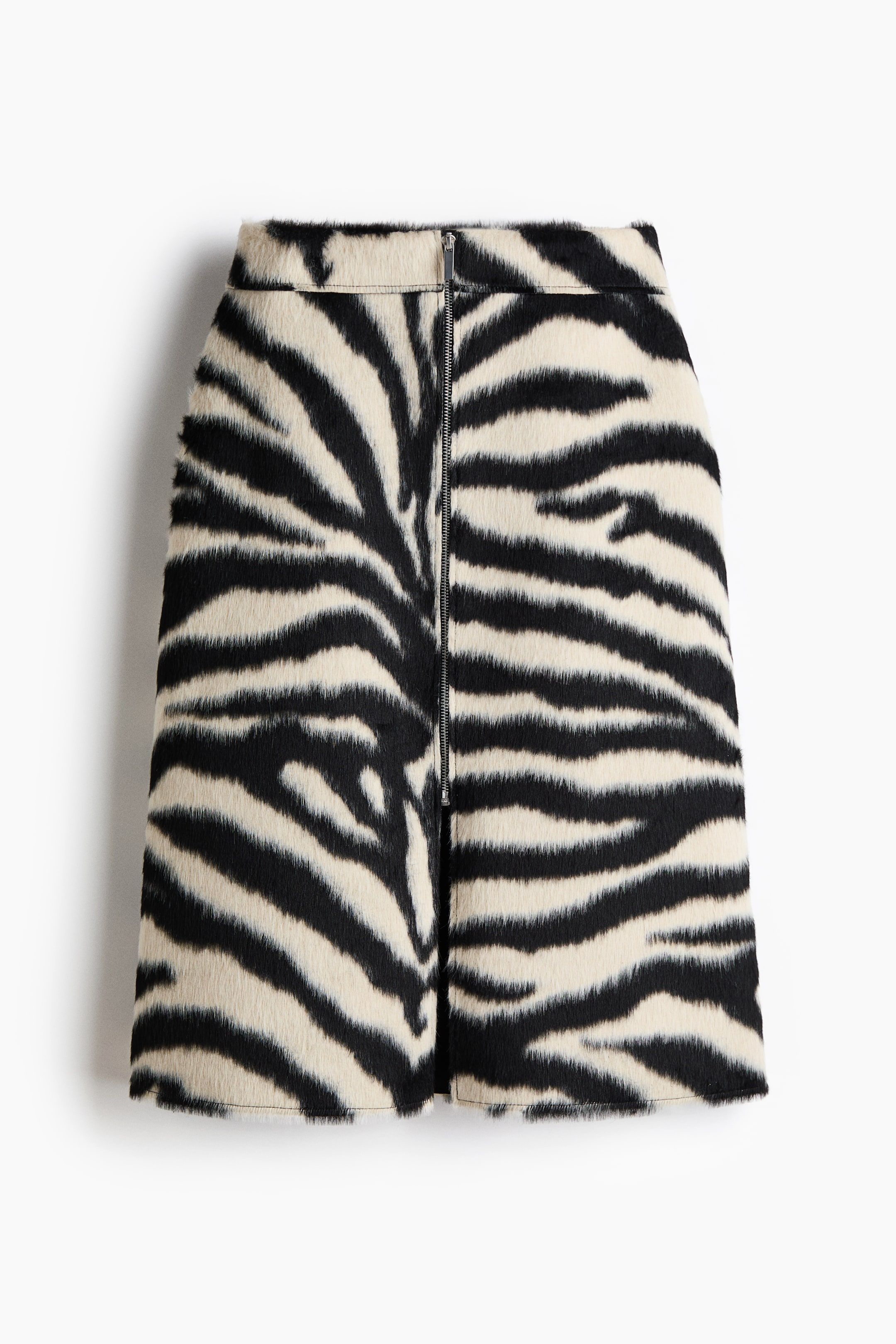 Zip-Front Skirt - Dark Brown