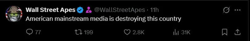 Screenshot from Elon Musk's post/X