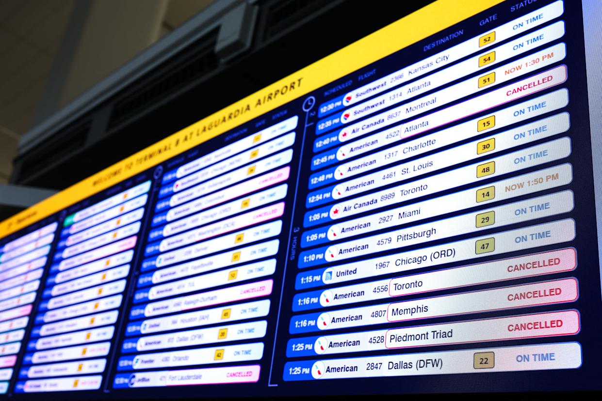 Canceled flight at LaGuardia Airport