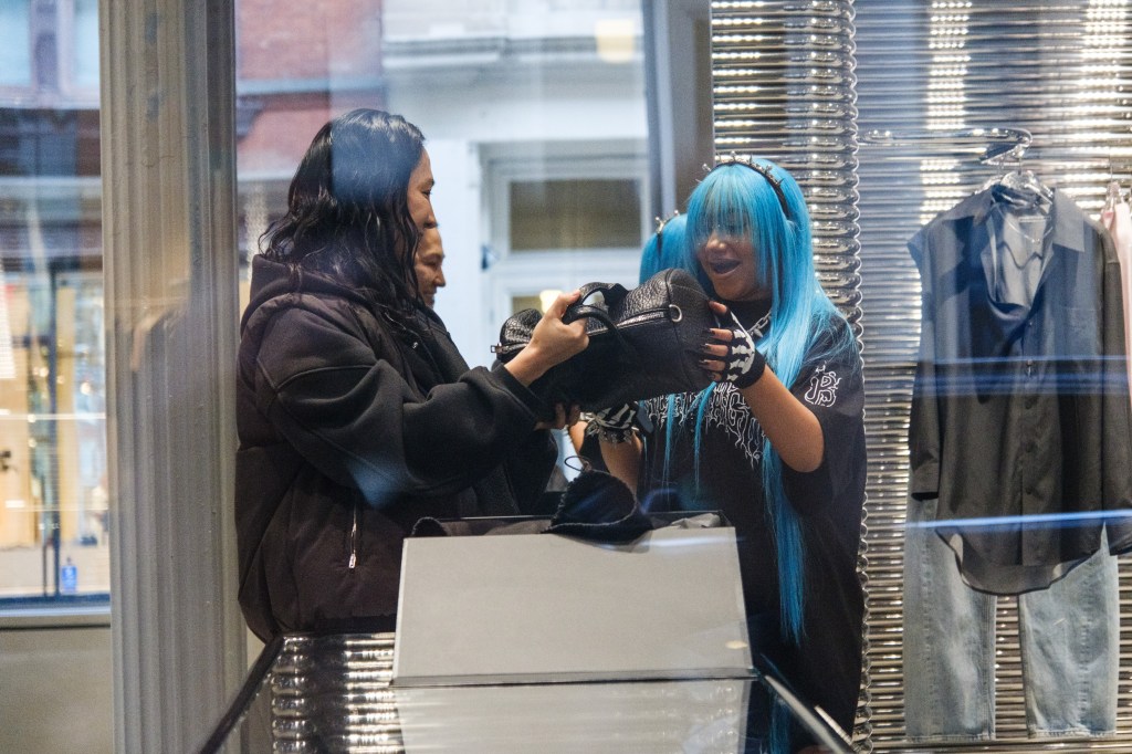 North West sshops at Alxander Wang in NYC. 