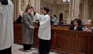 Archbishop Hicks leading first Ash Wednesday at St. Patrick's Cathedral in NYC