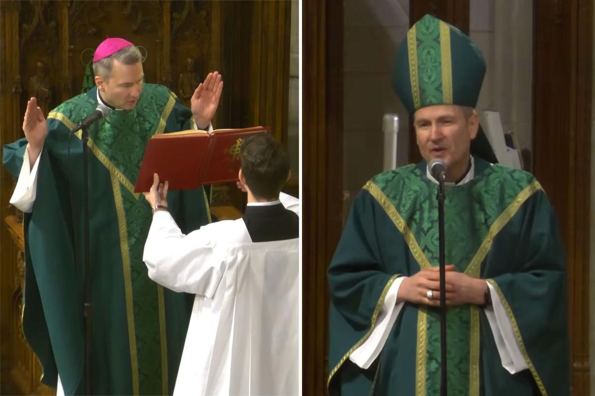 Archbishop Ronald Hicks marks Sunday Mass with nods to NYC rivals