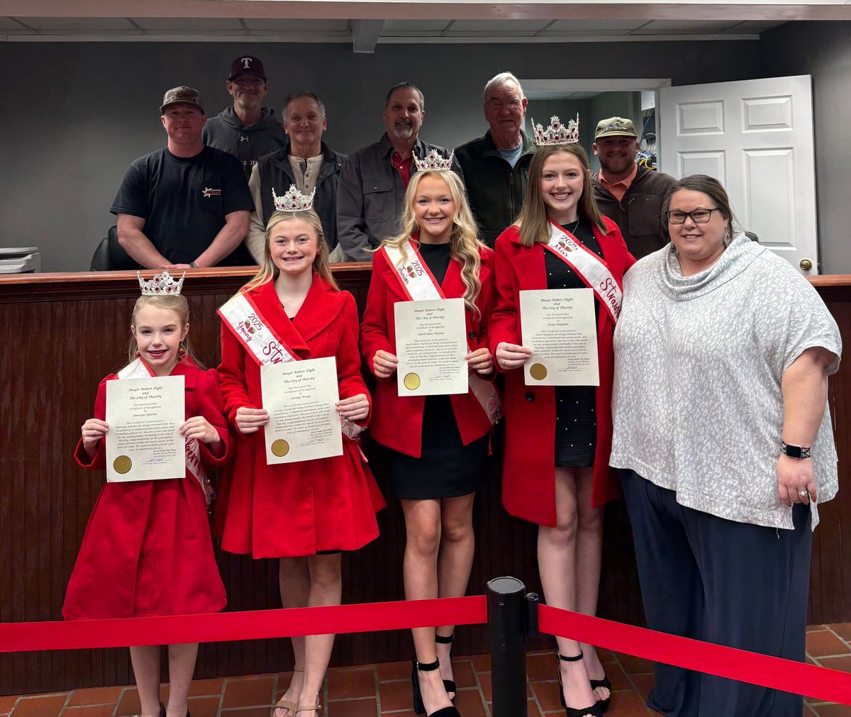 Strawberry Queens recognized at Thorsby City Council Meeting