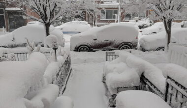 Brooklyn was hit with a blizzard on Sunday afternoon that carried into Monday. Photo: Bernie Hoban