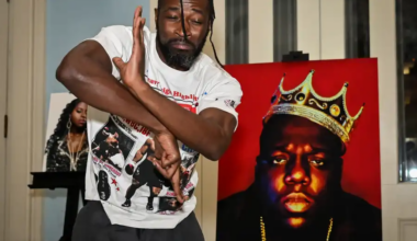 The exhibition includes Barron Claiborne’s renowned portrait of The Notorious B.I.G., the iconic image that helped cement the late rapper’s legacy as “The King of New York.”