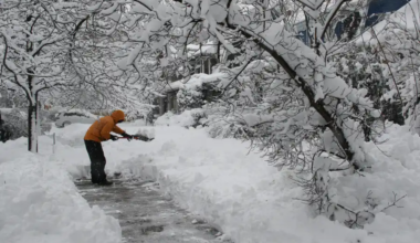 person shovelling