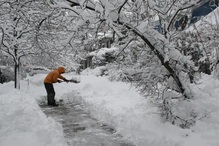 person shovelling