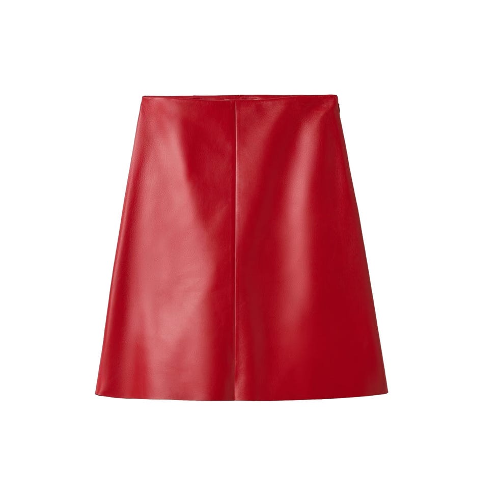 Nappa leather skirt
