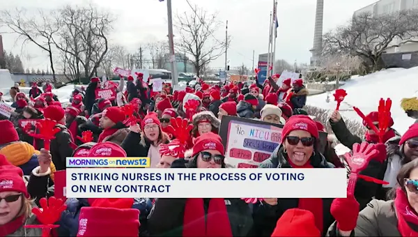 News 12 | Brooklyn | NewYork-Presbyterian nurses ratify new contract; will return to work next week