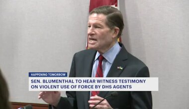 News 12 | Brooklyn | Sen. Blumenthal to hear witness testimony on violent use of force by DHS agents