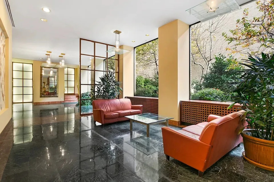 The lobby of the building at 301 E. 66th St. Courtesy of Corcoran