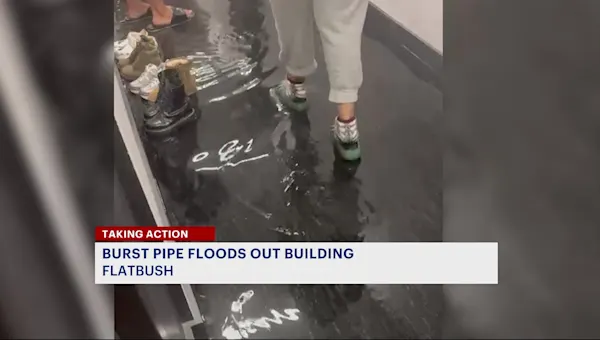 News 12 | Brooklyn | Burst pipe floods out high-rise apartment in Flatbush