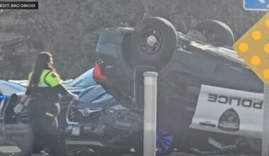 Brooklyn Park police SUV rolls in 3-vehicle crash; 4 hospitalized