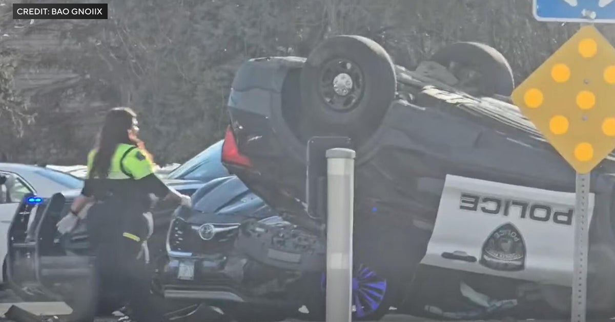 Brooklyn Park police SUV rolls in 3-vehicle crash; 4 hospitalized