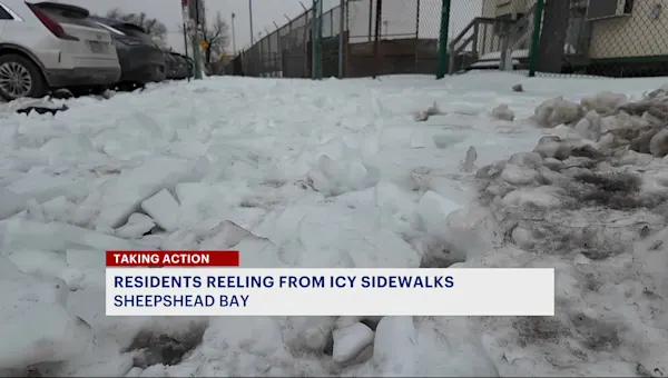 News 12 | Brooklyn | Sheepshead Bay residents say snow-covered sidewalks pose safety risk