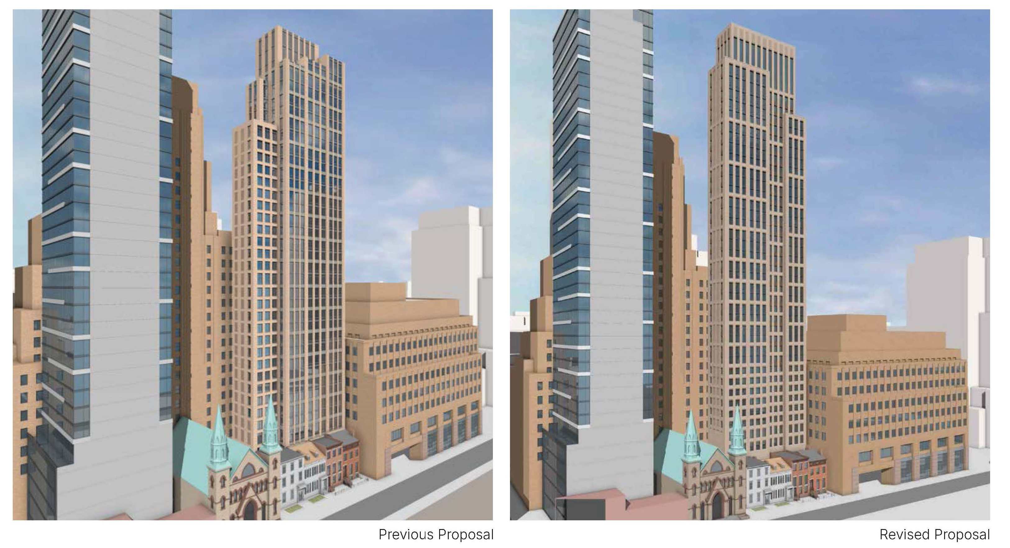 towers behind the historic houses